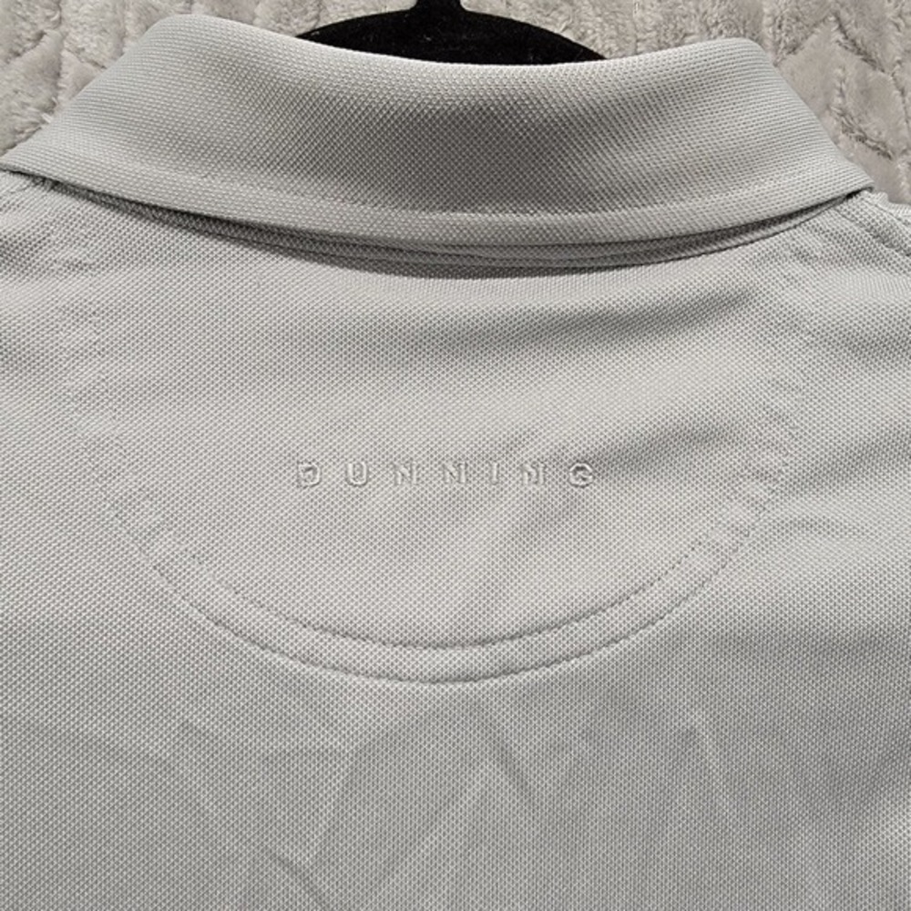 Dunning Golf Polo Shirt Adult‎ XL Gray Solid Golfing Golfer Casual Men Stretch - Picture 7 of 8